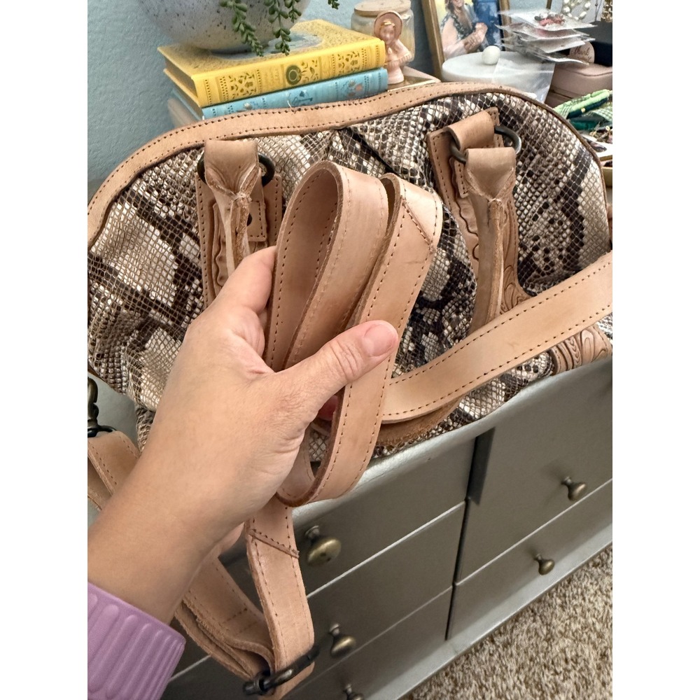 STS Ranchwear Stella Sansa Satchel Genuine Leather Snakeskin Western Bag - Picture 12 of 13